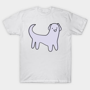 Cute Silly Simple Minimalist Pastel Periwinkle Puppy Dog Small Icon T-Shirt